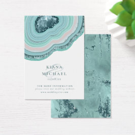 Agate Geode Glitzer Wedding Website Aquamarin ID64