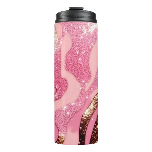 Agate Glitzer Thermal Tumbler 12oz Thermosbecher (Vorderseite)