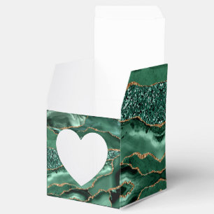 Agate Green Gold Glitzer Geode Marble Individuelle Geschenkschachtel