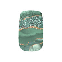 Agate Green Gold Glitzer Sparkle Marmor Gemstone