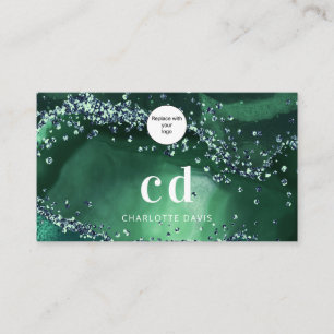 Agate Green Logo Monogramm Visitenkarte