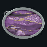 Agate Lila Goldgürtelschnalle mit Individuelle Nam Ovale Gürtelschnalle<br><div class="desc">Personalisierte Individuelle Name Gürtelschnalle mit Agate Lila Violet Gold Glitzer Geode Marmorgürtel Schnürsenkel - Ihr Geburtstag - Geburtstag - Geburtstag - Geburtstag - Hochzeitsgeschenk / Nächstes - Hinzufügen - Text oder Entfernen - Ihr Sondergeschenk machen - Größe ändern und verschieben oder entfernen und fügen Sie Text / Elemente mit Anpassungs-Tool....</div>