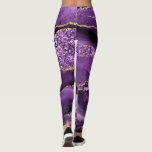 Agate Lila Violet Gold Glitzer Geode Ihr Name Leggings<br><div class="desc">Agate Lila Violet Gold Glitzer Geode Individuelle Name Sparkle Marmor Personalisiert Geburtstag - Geburtstag oder Hochzeitsgeschenk / Beides - Fügen Sie Ihren Namen - Text oder Entfernen - Make Your Special Gift - Neu vergrössern und verschieben oder entfernen und fügen Sie Text / Elemente mit Anpassungstool. Design von MIGNED. Bitte...</div>