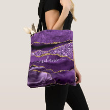 Agate Lila Violet Gold Glitzer Geode Individuelle
