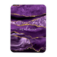 Agate Lila Violet Gold Glitzer Geode Individuelle