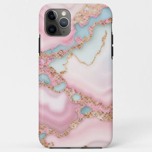 Agate Marble Modern Blue Pink Gold Collection Case-Mate iPhone Hülle