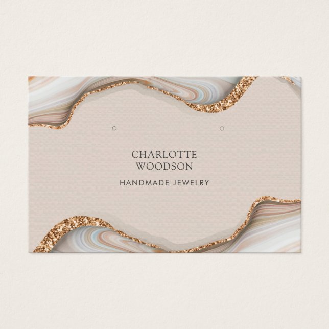 Agate Marble Pink Blush Geode Oben Horizontal (Vorderseite)