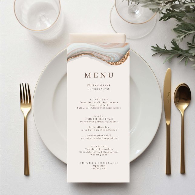 Agate Marble Stone Menü Menükarte (Von Creator hochgeladen)