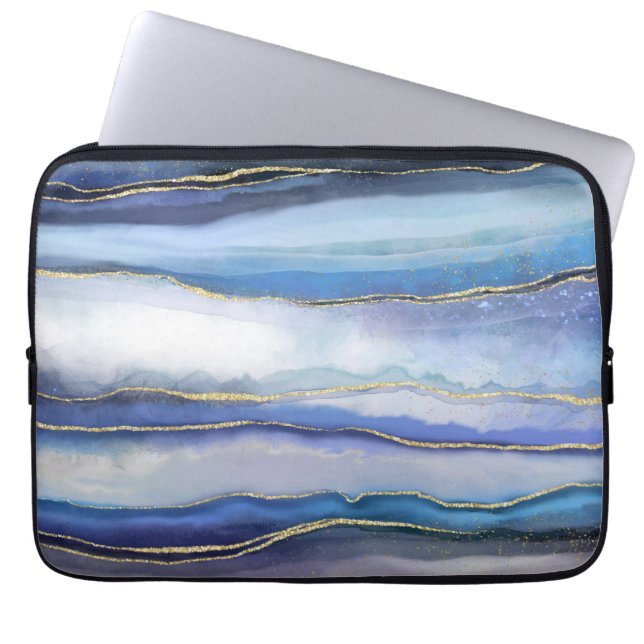 Agate Pattern Laptop Sleeve (Vorderseite)
