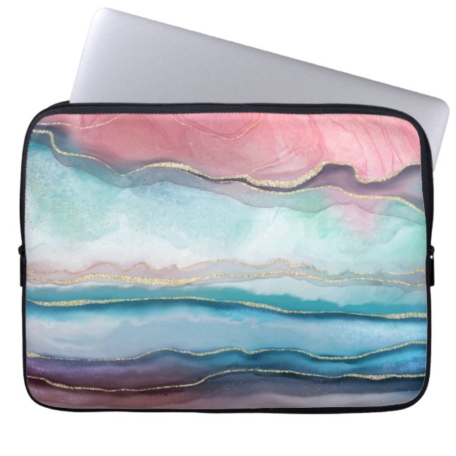Agate Pattern Laptop Sleeve (Vorderseite)
