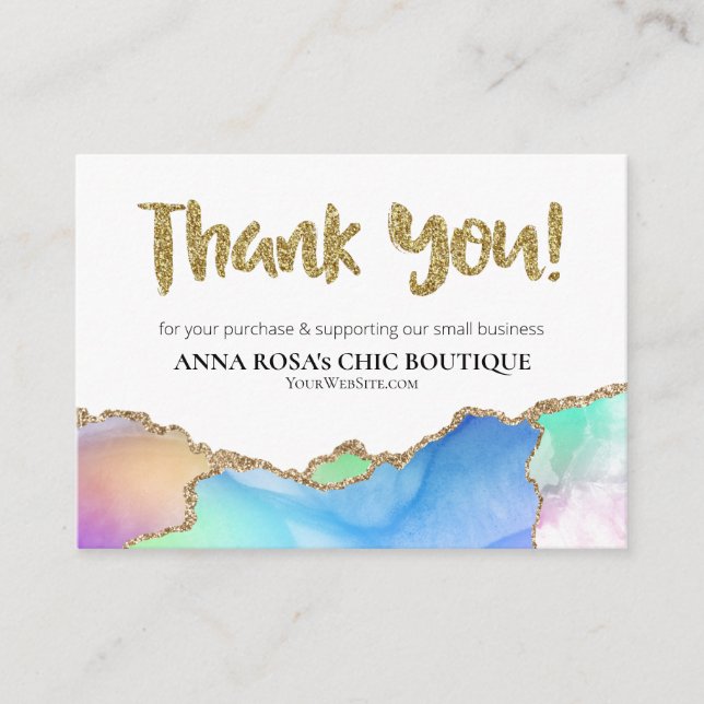 *~* AGATE QR Logo DANK IHNEN AP8 Rainbow Begleitkarte (Vorderseite)