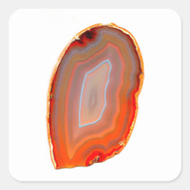 Agate Red Quadratischer Aufkleber
