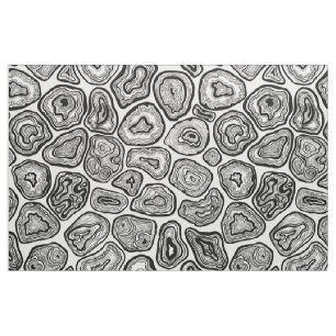 Agate-Scheiben in Schwarz-Weiß Stoff