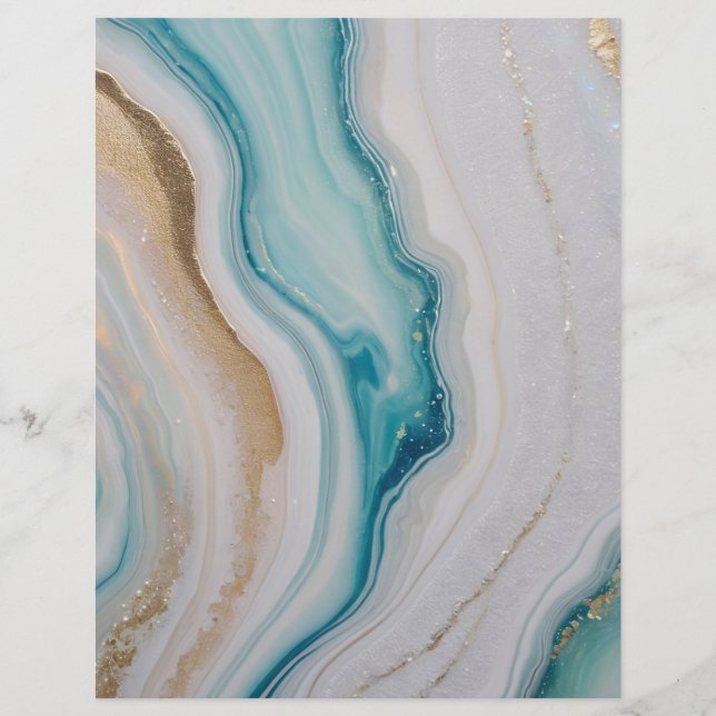 Agate Seascape Scrapbook Paper (Vorderseite)