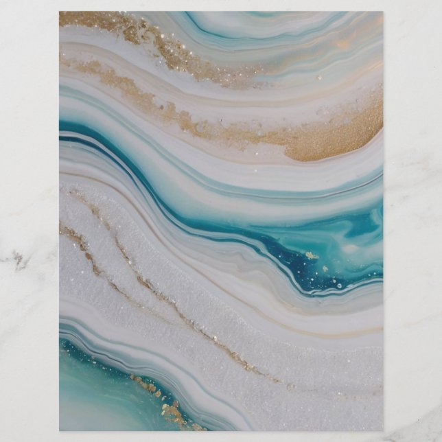 Agate Seascape Scrapbook Paper (Vorderseite)
