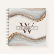 Agate Stone Marble Monogram Name