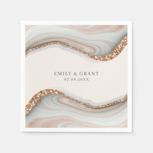 Agate Stone Marble Serviette (Vorderseite)