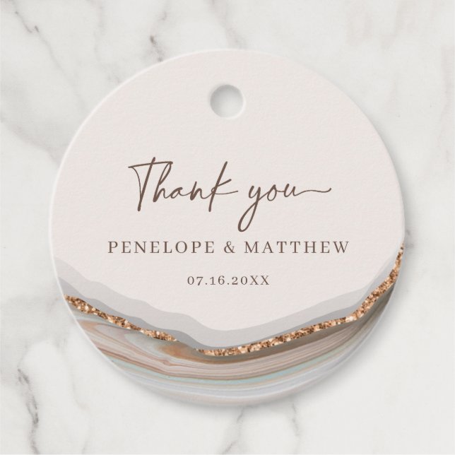 Agate Stone Marble Vielen Dank für Ihre Liebesmark Geschenkanhänger (Vorderseite)