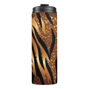 Agate Tiger Glitzer Thermal Tumbler 12oz Thermosbecher