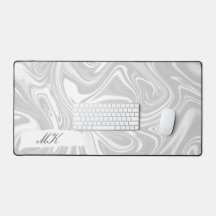 Agate White und Gray Marble Swirl