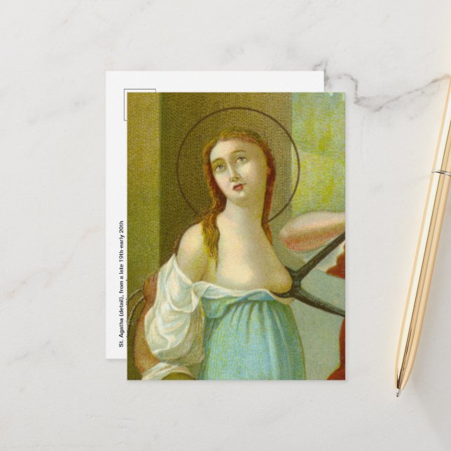 Agatha (M 003) Postkarte 1 (Vorderseite/Rückseite Beispiel)