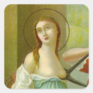 Agatha (M 003) Quadratischer Aufkleber