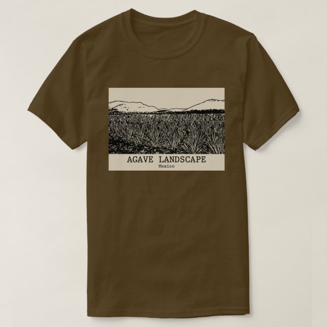 Agave Landschaft - Mexiko-T - Shirt (Design vorne)