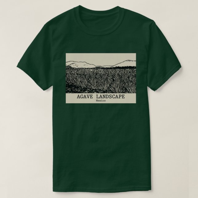 Agave Landschaft - Mexiko-T - Shirt (Design vorne)
