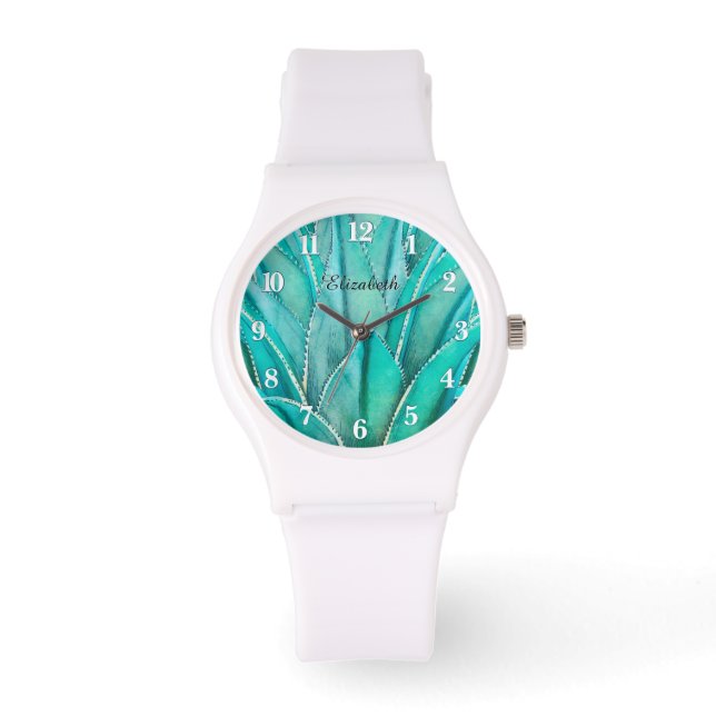 Agave Monogram Armbanduhr (Vorderseite)