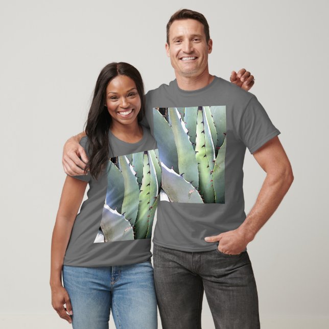 Agave Pflanze Succulent Blue Cacti Tequila Wüste T-Shirt (Unisex)