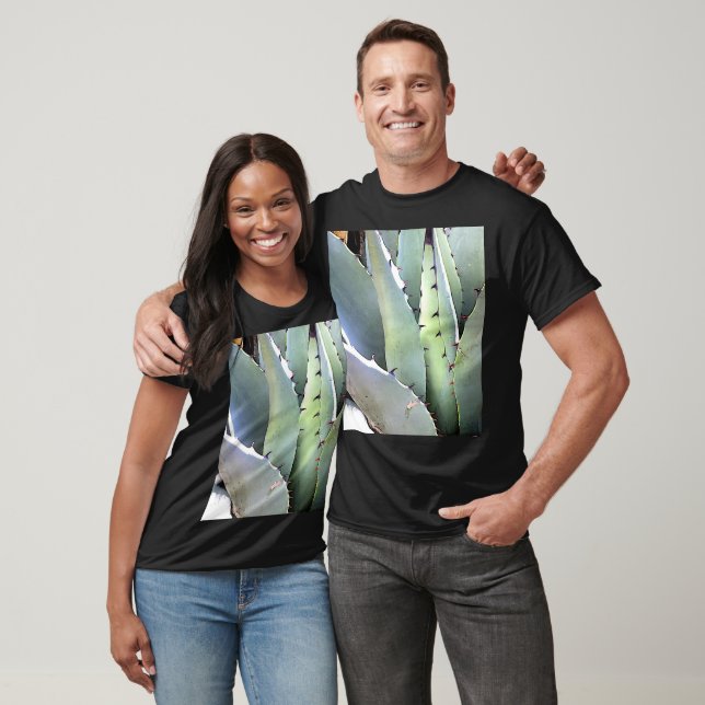 Agave Pflanze Succulent Blue Cacti Tequila Wüste T-Shirt (Unisex)