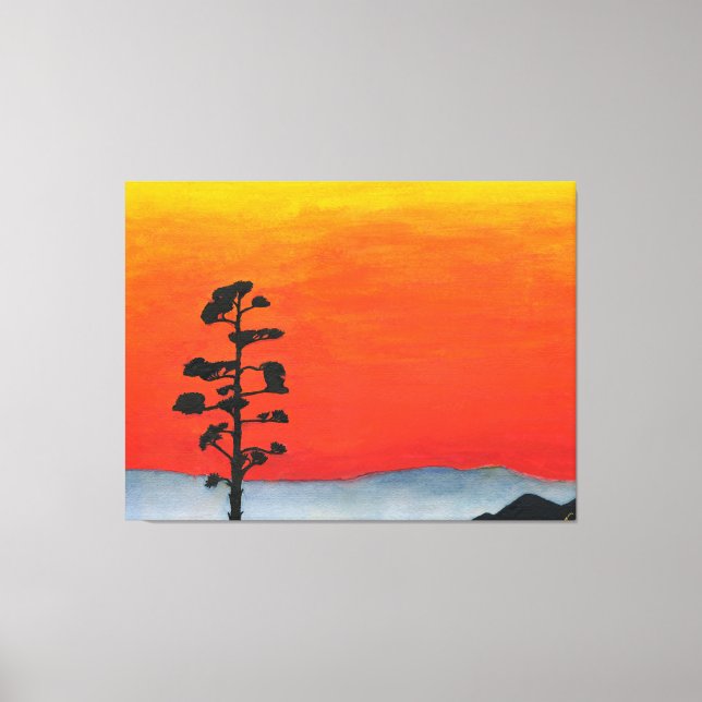 Agave Sunset Leinwanddruck (Vorderseite)