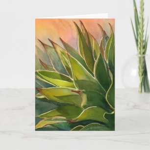 Agave watercolor notecard karte