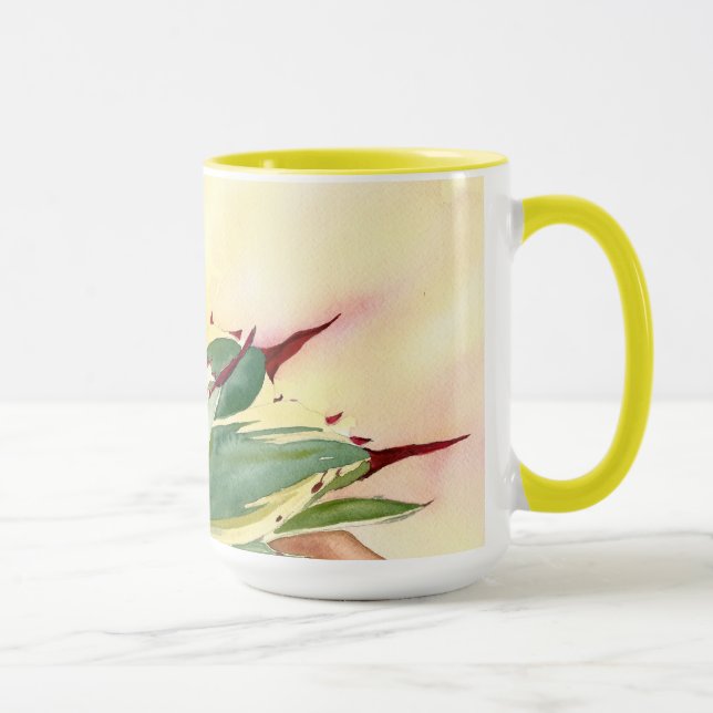 Agave Watercolor-Tasse durch Debra-Lee Baldwin Tasse (Rechts)
