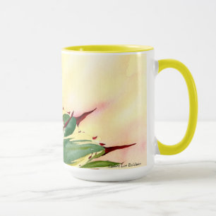 Agave Watercolor-Tasse, Gelb, durch Debra-Lee Tasse