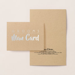 AGBs für Grooms Man - Vorschlag von Funny Folienkarte