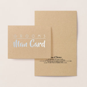 AGBs für Grooms Man - Vorschlag von Funny Folienkarte