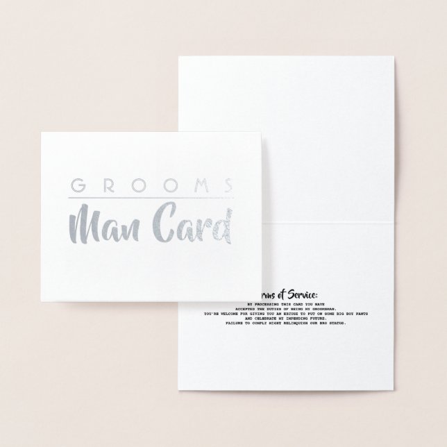 AGBs für Grooms Man - Vorschlag von Funny Folienkarte (Anzeige)