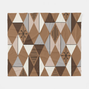 Age Art Diamonds Coffee Brown Fleecedecke