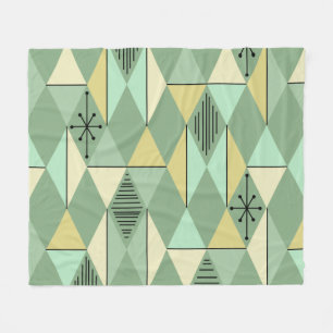 Age Art Diamonds Minze Green Yellow Fleecedecke
