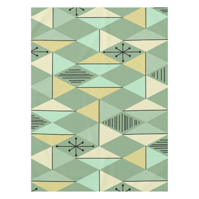 Age Art Diamonds Minze Green Yellow Tischdecke (Vorderseite)