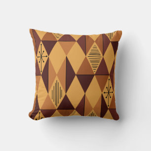 Age Art Diamonds Ochre Maroon Kissen