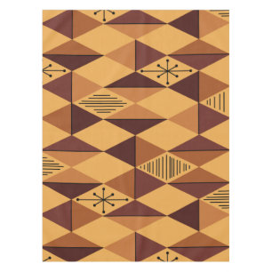 Age Art Diamonds Ochre Maroon Tischdecke