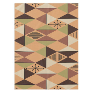 Age Art Diamonds Orange Brown Green Tischdecke