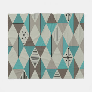 Age Art Diamonds Türkis Gray Fleecedecke