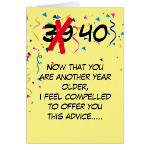 Age Customizable Humour Birthday Card