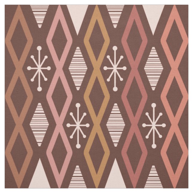 Age Diamond Columns Burnt Orange Stoff (Muster)