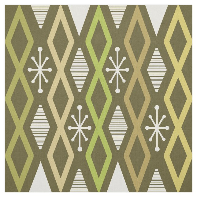 Age Diamond Columns Olive Green Stoff (Muster)