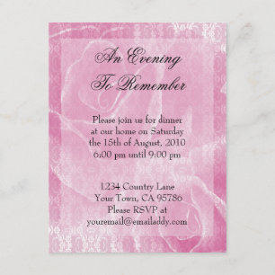 Age Lace Rose Abendessen Party Einladung