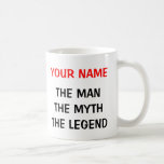 Age specific Birthday mug | The man myth legend Tasse<br><div class="desc">Age specific Birthday mug | The man myth legend The man myth legend mug for 40th Birthday men. Personalizable age number Funny Birthday gift idea for forty year old. Surprise your over the hill dad,  uncle,  brother,  husband,  grandpa etc. Age specific humor for 40 year old. Fortieth Bday.</div>